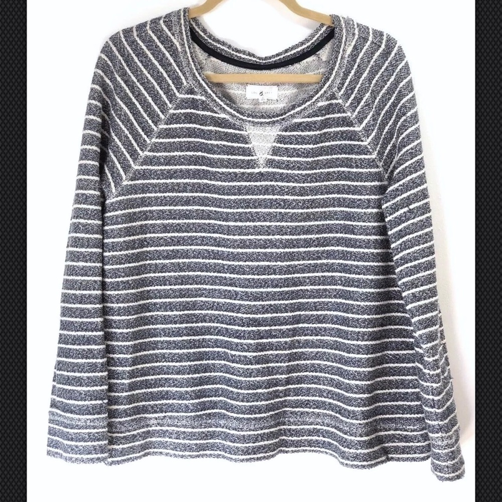 Lou & Grey Terri Cloth pullover Striped Blue White